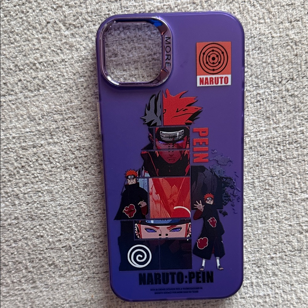 15 pro IPhone Naruto Pein Purple Phone Case